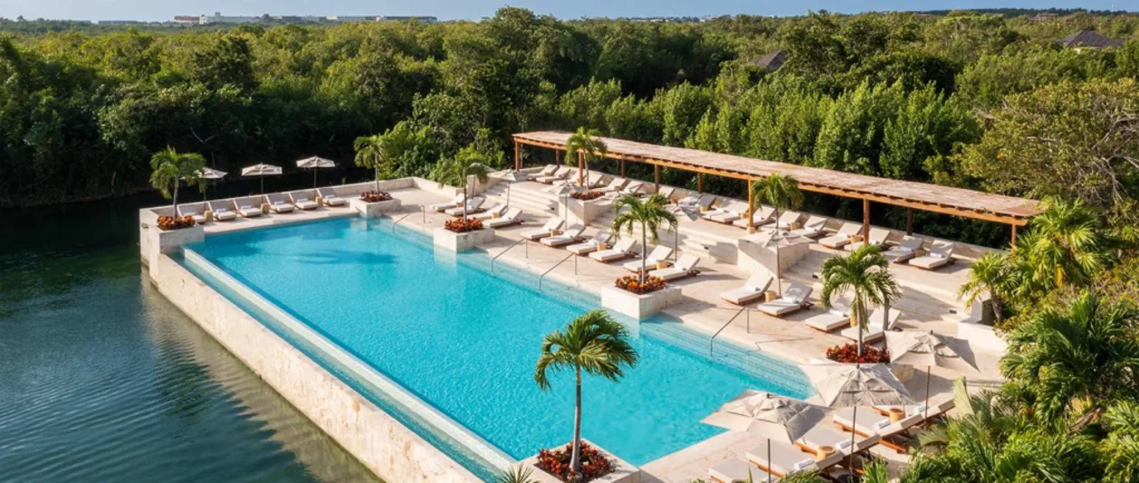 Adults pool at Fairmont Mayakoba Playa del Carmen resort